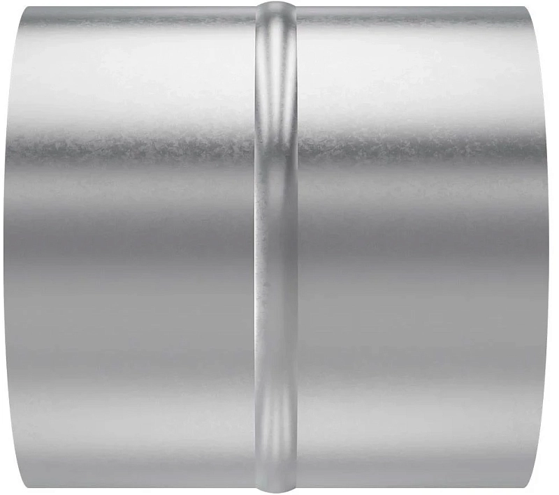 Соединитель ERA PRO CG D100 круглый, стальной из оцинкованной стали для соединения воздуховодов, серебристый