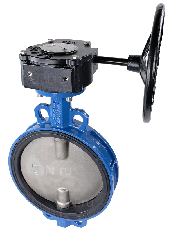 Затвор дисковый поворотный Tecofi VPI 4449-08 Ду300 Ру16 межфланцевый, корпус - ковкий чугун EN-GJS-500-7, диск - нержавеющая сталь CF8M, уплотнение - EPDM, с редуктором VPNREDUCT F10