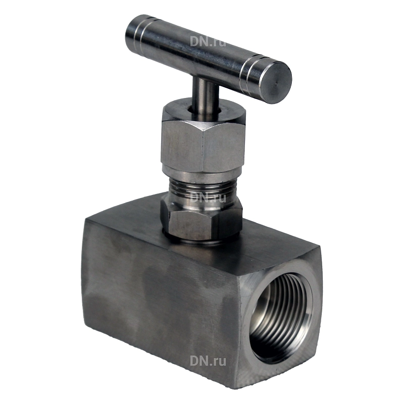 Клапан игольчатый VN3131M-T-Ht 3/4″ Ду20 Ру400 резьбовой, корпус - нержавеющая сталь 304, уплотнение - металл, с Т-образной рукояткой