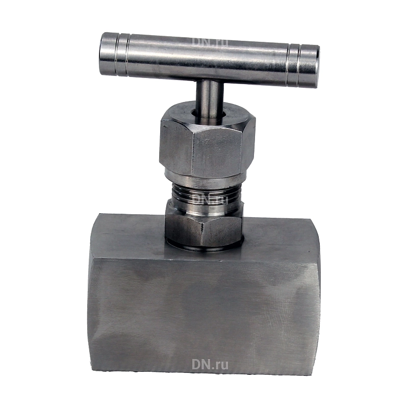 Клапан игольчатый VN3131M-T-Ht 3/4″ Ду20 Ру400 резьбовой, корпус - нержавеющая сталь 304, уплотнение - металл, с Т-образной рукояткой